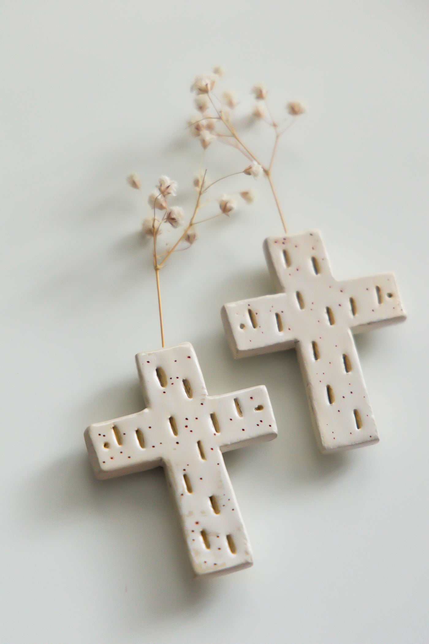 Handmade Cross Fridge Magnet-Milky Yellow