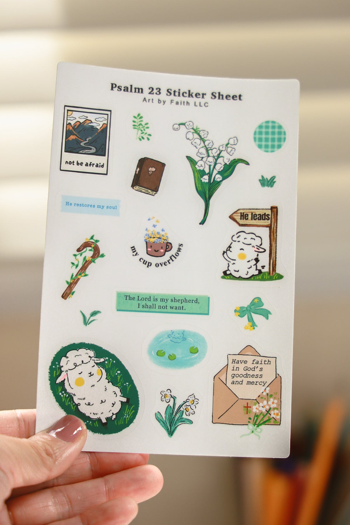 Sticker Sheet-Psalm 23