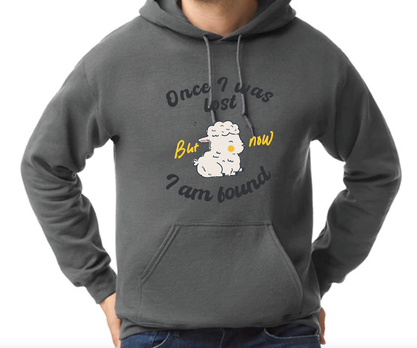 Hoodie, Unisex, "But now I'm Found"