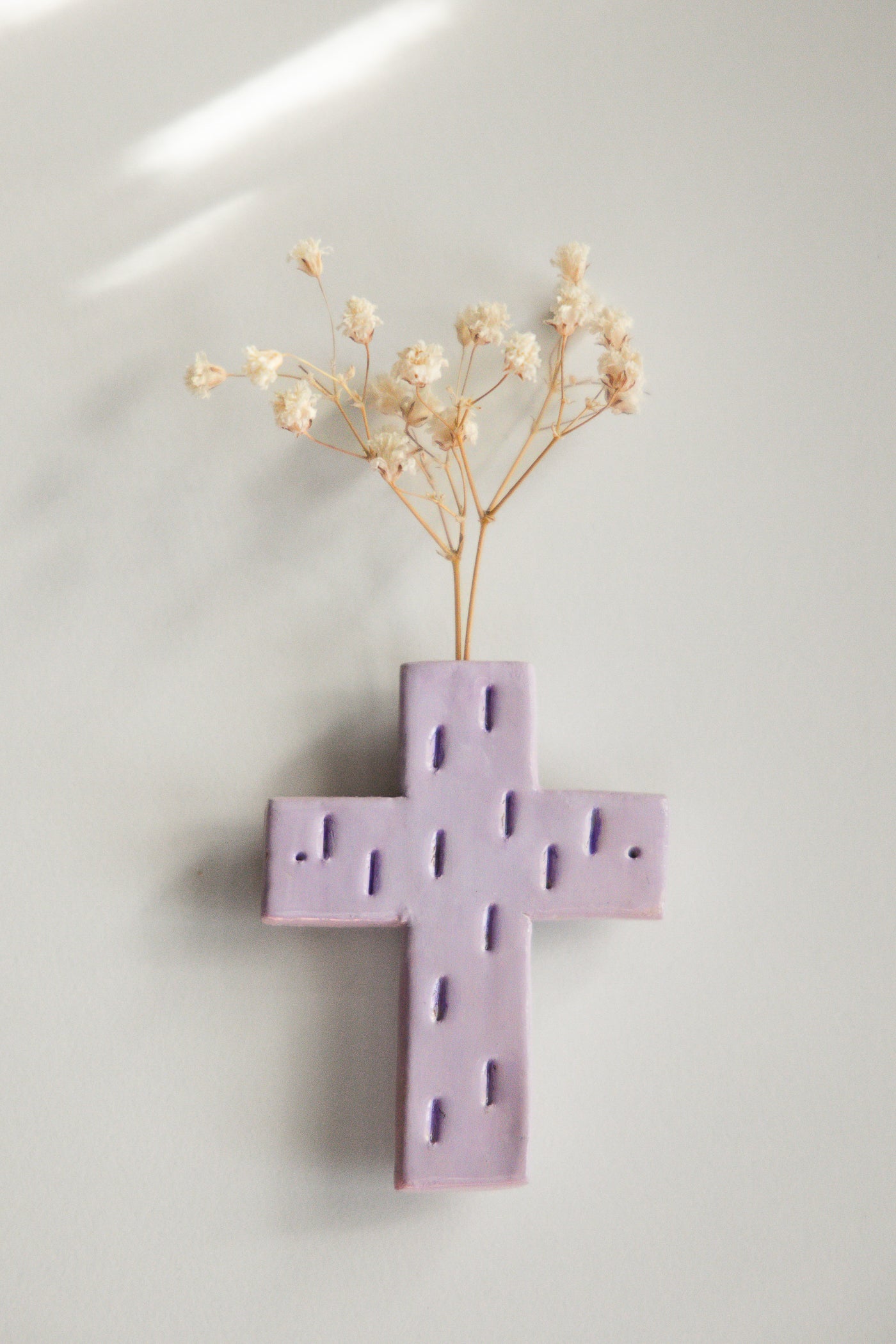 手工十字架冰箱贴-香芋紫