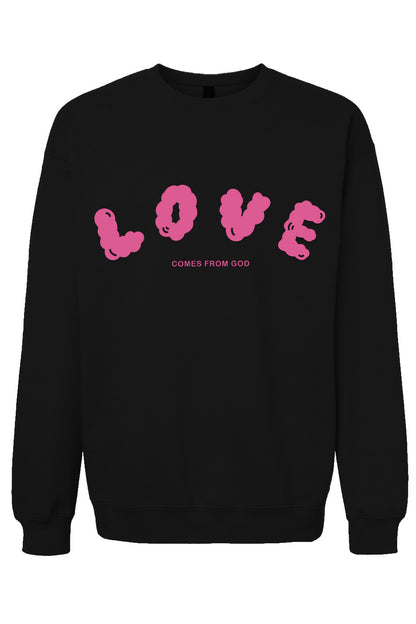 Crew Sweatshirt, Unisex, "Love comes from God"