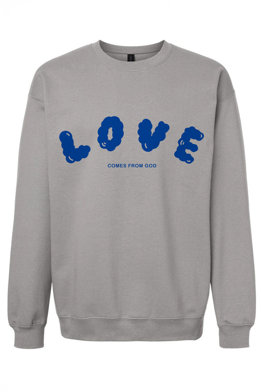 Crew Sweatshirt, Unisex, "Love comes from God"