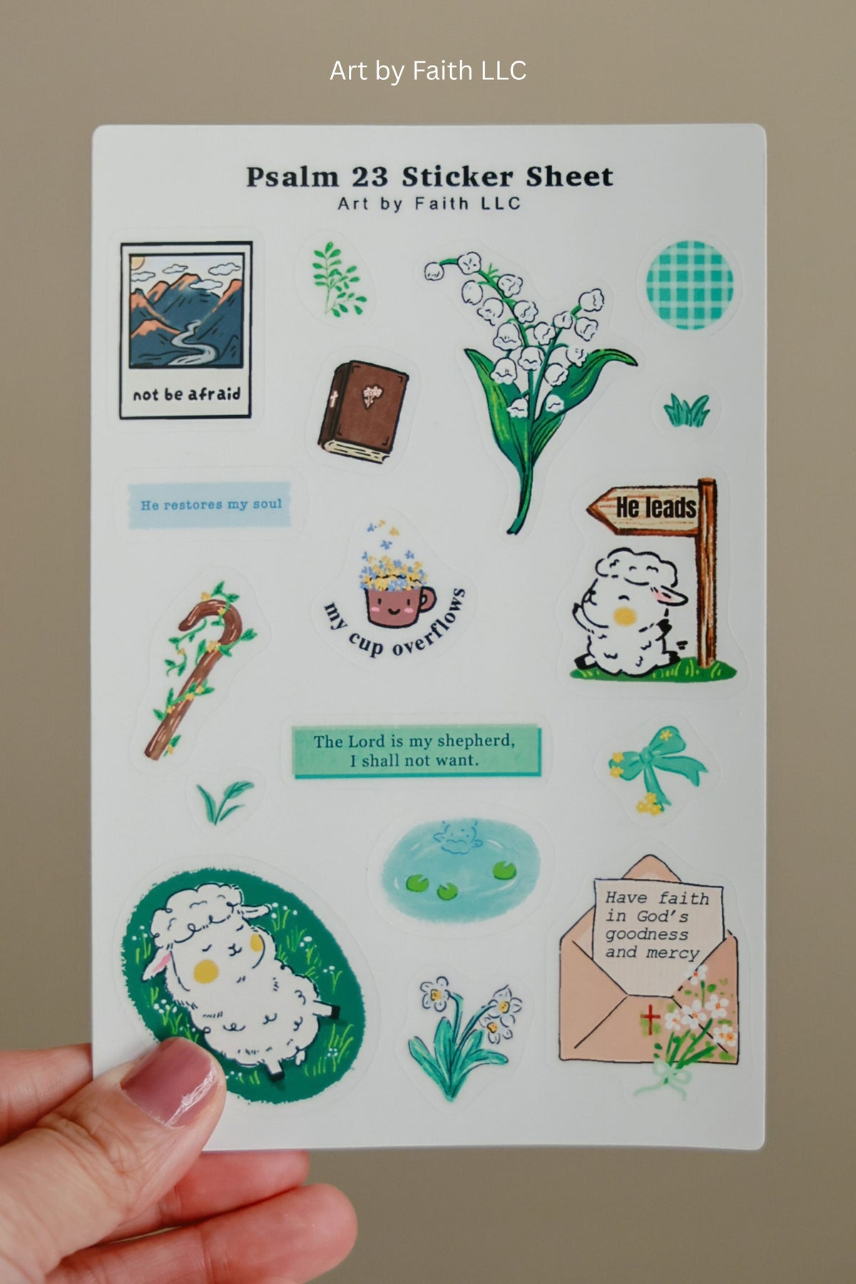 Sticker Sheet-Psalm 23