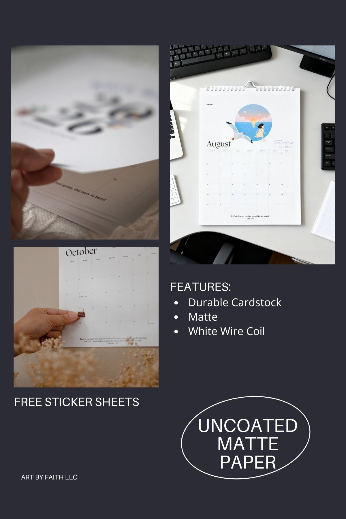 2026 Scripture Wall Calendar "Walk with God"