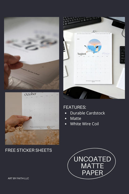 2026 Scripture Wall Calendar "Walk with God"