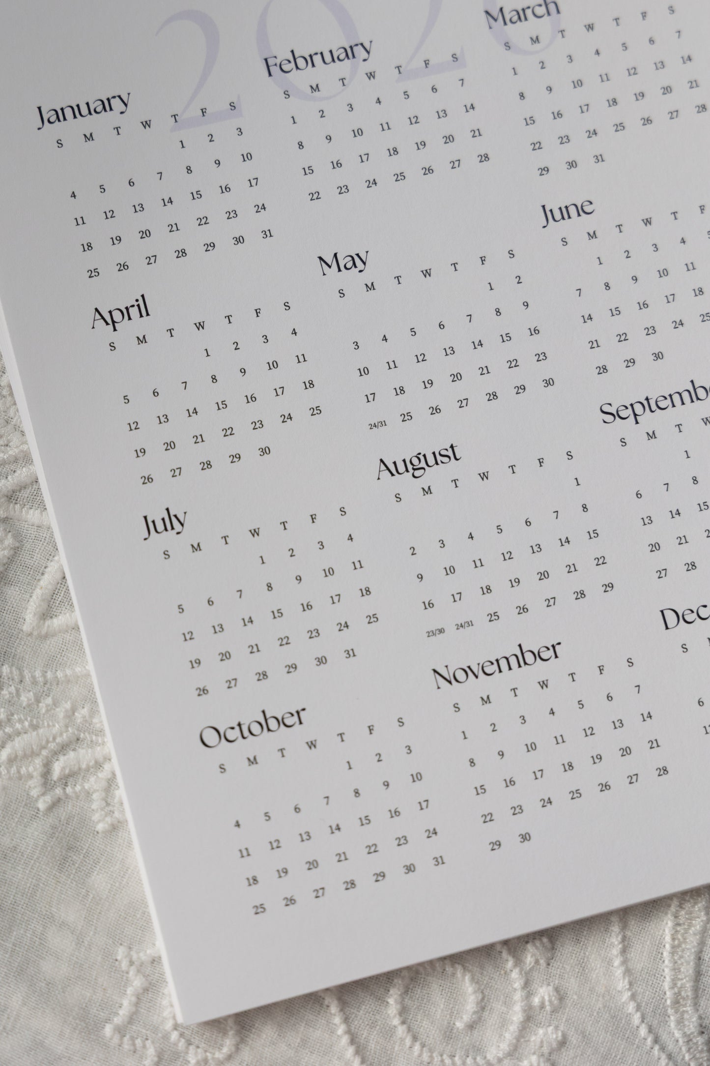 2026 Scripture Wall Calendar "Walk with God"