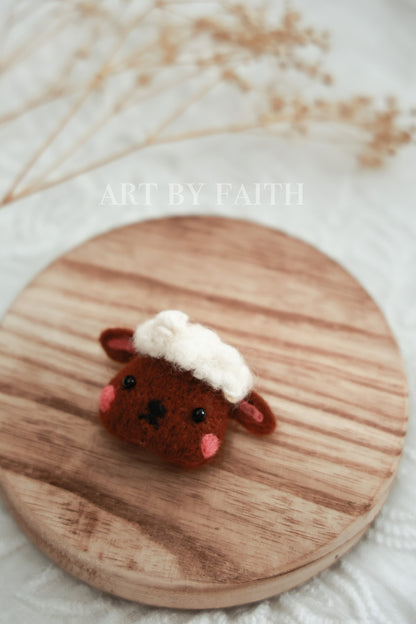 Handmade Wool Felt Brooche