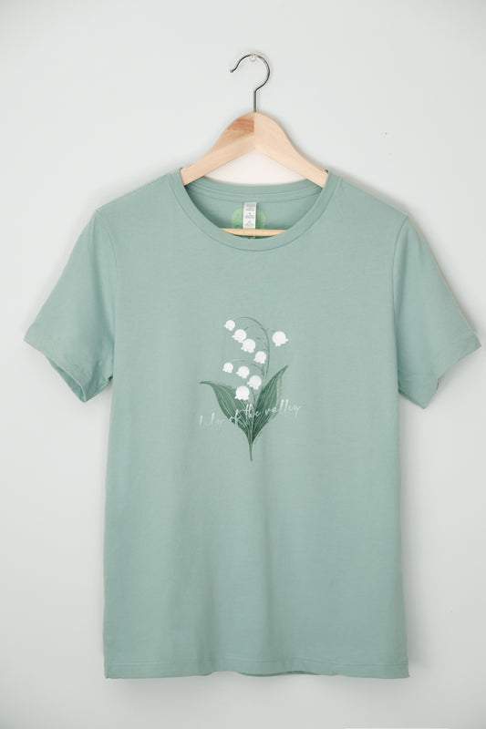 100%Cotton T-shirt, Lily of the Valley, Women