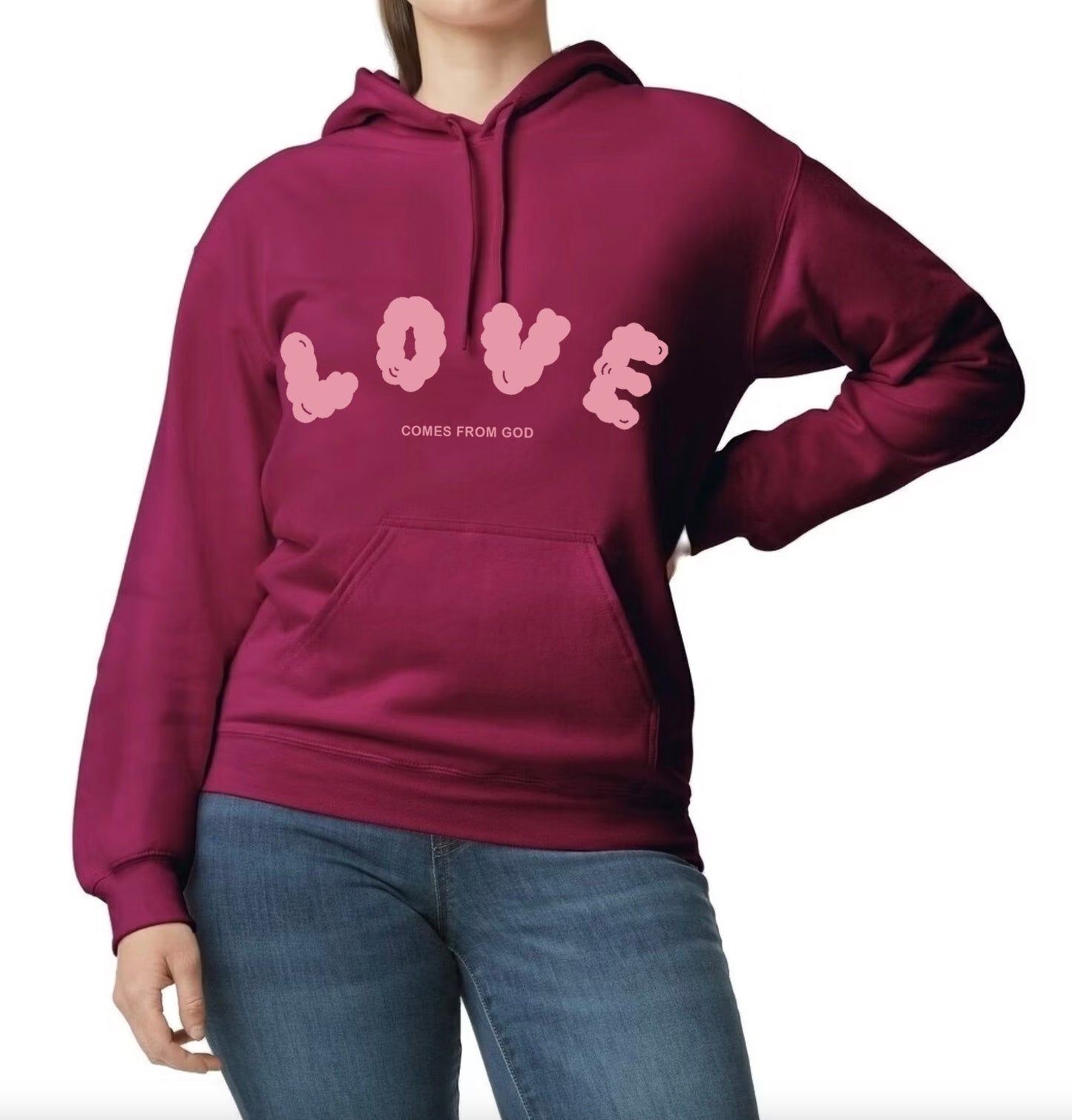 Hoodie, Unisex, "Love comes from God"