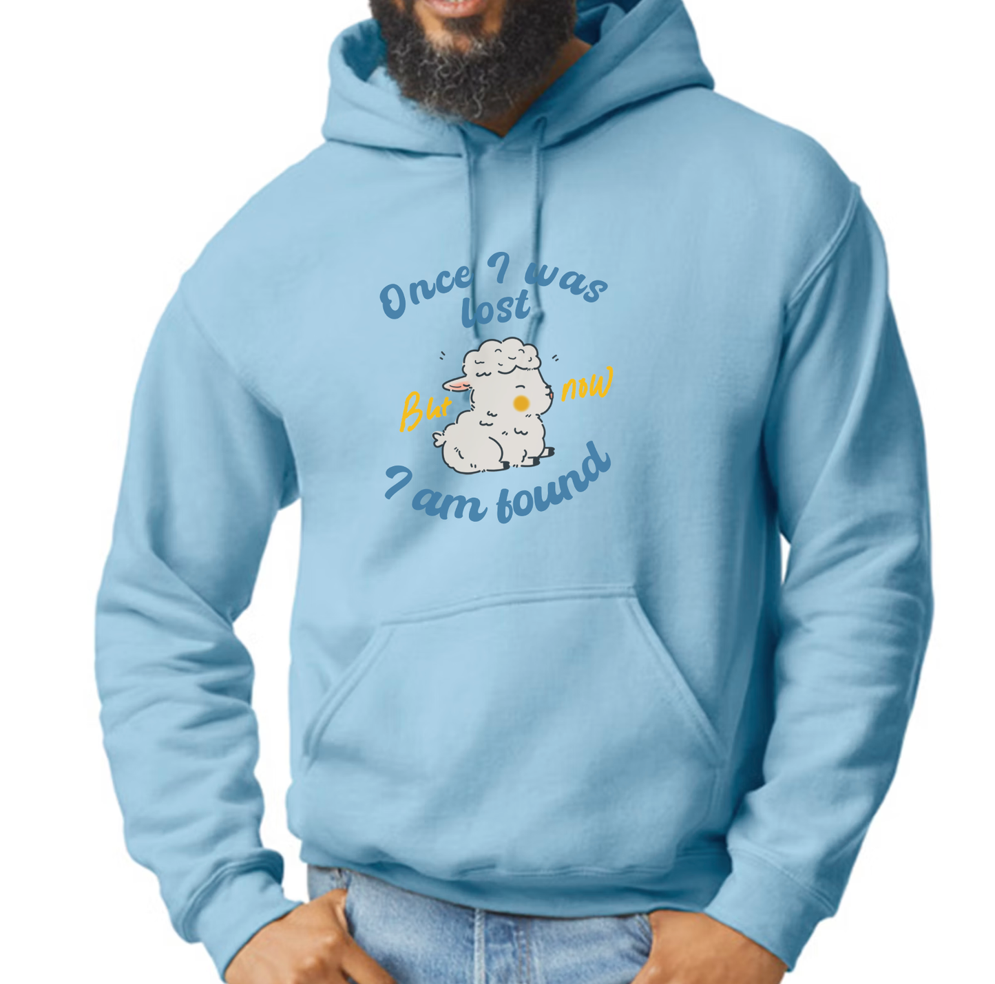 Hoodie, Unisex, "But now I'm Found"