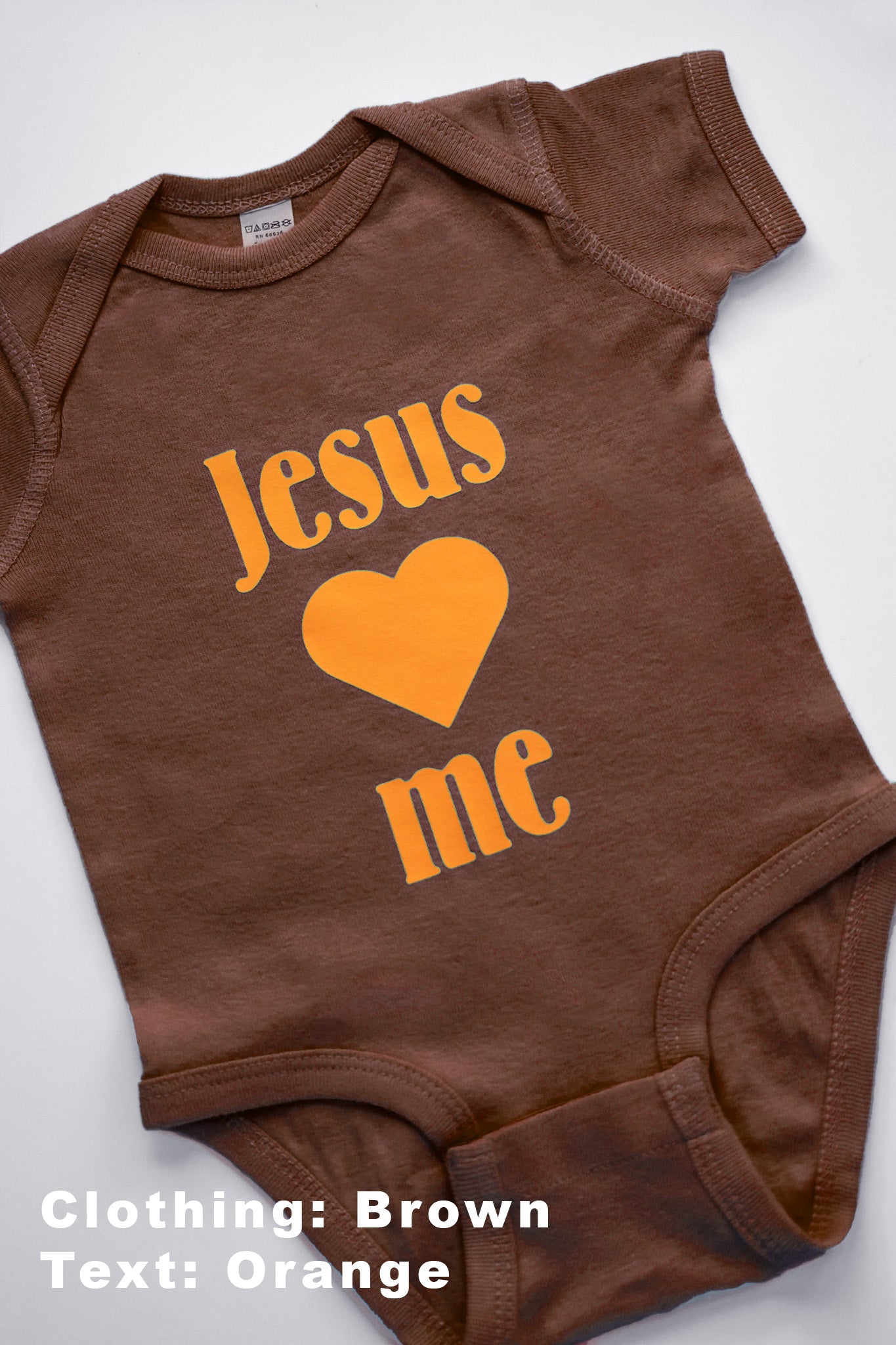 100%Cotton Infant Baby Bodysuit-Jesus loves me