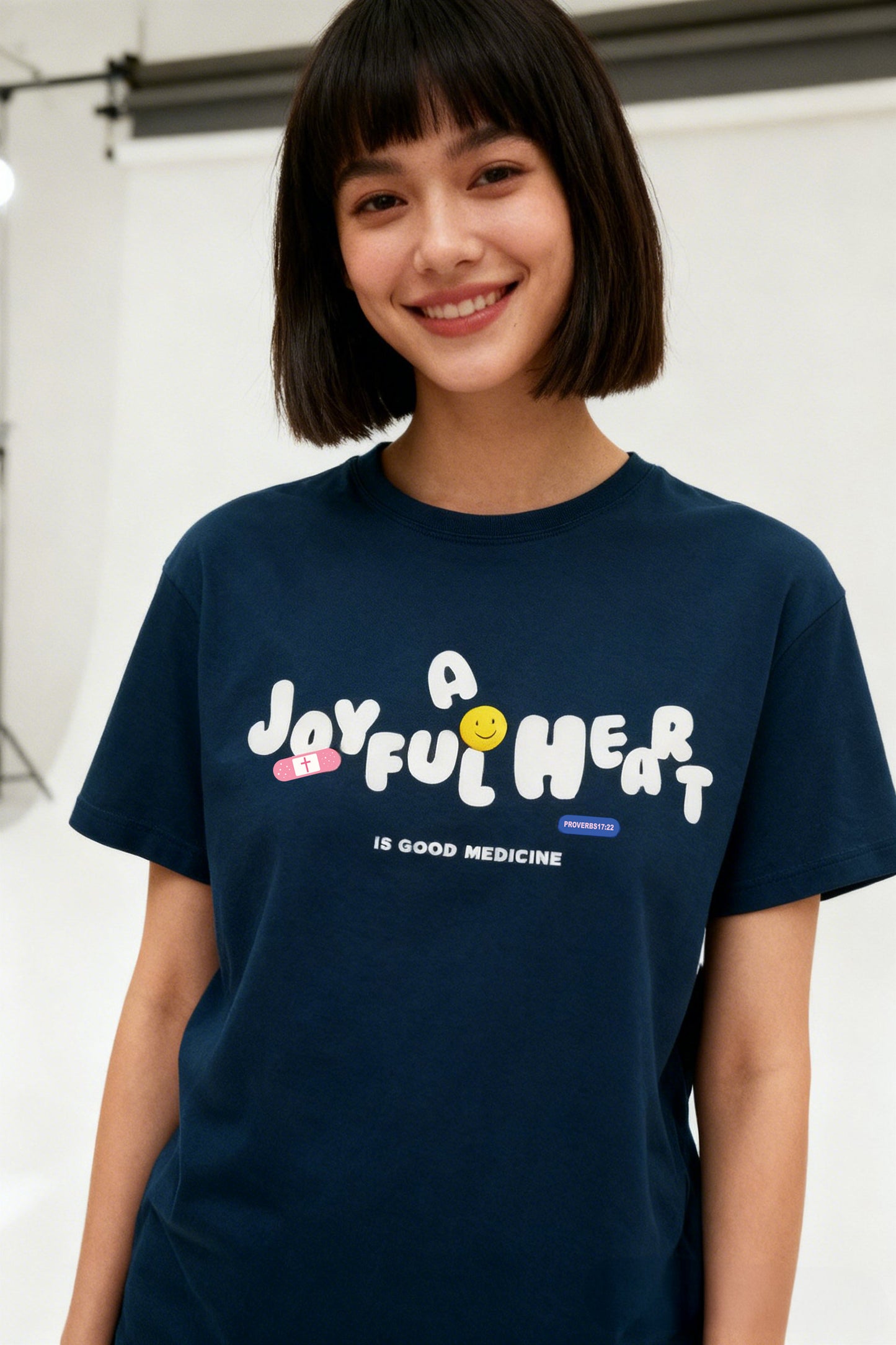 100% Supima Cotton "A joyful heart"