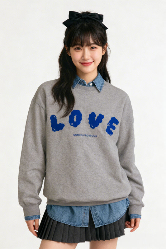 Crew Sweatshirt, Unisex, "Love comes from God"