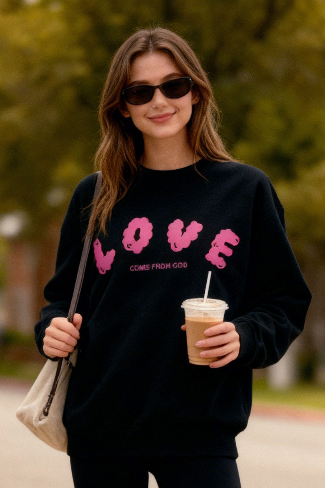 Crew Sweatshirt, Unisex, "Love comes from God"