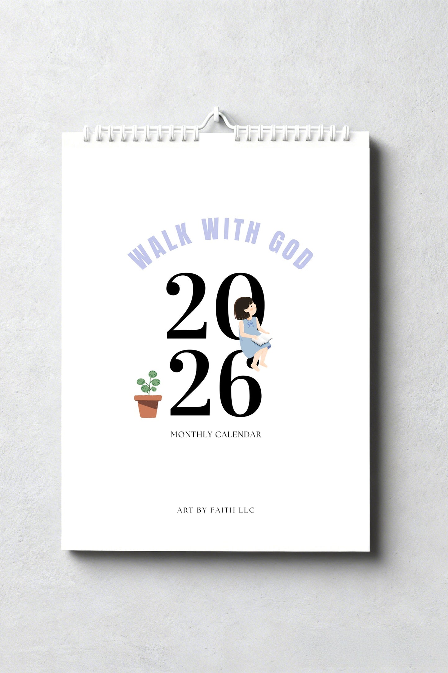 2026 Scripture Wall Calendar "Walk with God"