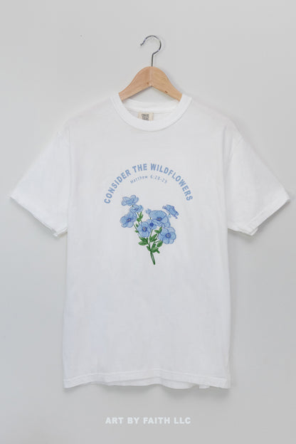 100%Cotton T-shirt, Consider the Wildflowers, Unisex