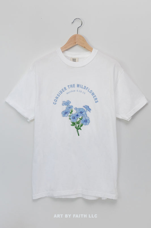 100%Cotton T-shirt, Consider the Wildflowers, Unisex